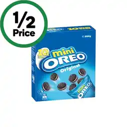 Woolworths Oreo Mini Cookies Multipacks 204g Pk 10 offer