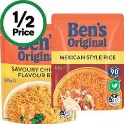 Woolworths Ben’s Original Flavoured Microwave Rice 250g offer