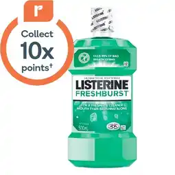 Woolworths Listerine Freshburst Mouthwash 500ml offer