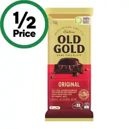 Woolworths Cadbury Old Gold Blocks 175-180g offer