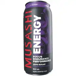 Woolworths Musashi Energy Drink 500ml offer