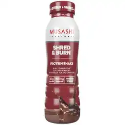 Woolworths Musashi Shred & Burn Protein Shake 375ml offer