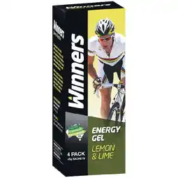 Woolworths Winners Energy Lemon & Lime Gels Pk 4 x 40g offer