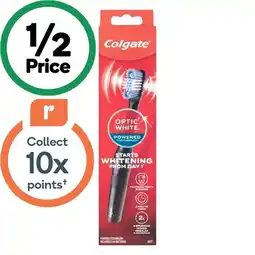 Woolworths Colgate Optic White Battery Powered Toothbrush Pk 1 offer