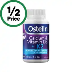 Woolworths Ostelin Calcium & Vitamin D3 + K2 Tablets Pk 60^ offer