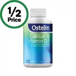 Woolworths Ostelin Calcium & Vitamin D3 Tablets Pk 250^ offer