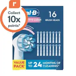 Woolworths Oral-B Extra Sensitive Clean Replacement Heads Pk 16 offer
