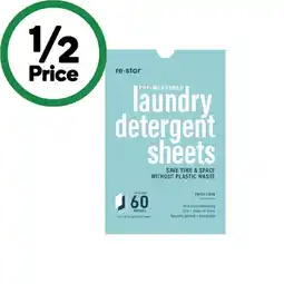 Woolworths re.stor Laundry Detergent Sheets Pk 60 offer