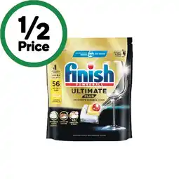 Woolworths Finish Ultimate Plus Dishwasher Tablets Pk 56 offer
