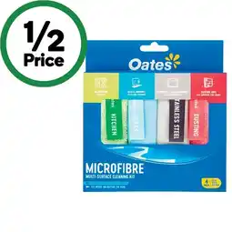 Woolworths Oates Microfibre Cloth Pk 4 offer