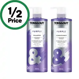 Woolworths Toni & Guy Shampoo or Conditioner 600ml offer
