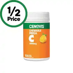 Woolworths Cenovis Chewable Mega C 1000mg Tablets Pk 100 offer