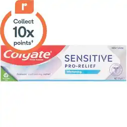 Woolworths Colgate Sensitive Pro-Relief Whitening Toothpaste 110g offer