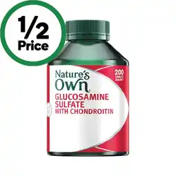 Woolworths Nature’s Own Glucosamine Sulfate with Chondroitin Tablets Pk 200 offer
