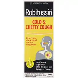 Woolworths Robitussin Cold & Chesty Cough Liquid 200ml offer