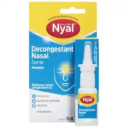 Woolworths Nyal Decongestant Nasal Spray 15ml offer