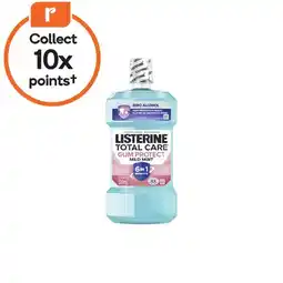 Woolworths Listerine Total Care Mouthwash Zero Alcohol Gum Protect 500ml offer