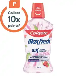 Woolworths Colgate Max Fresh Mouthwash 500ml offer