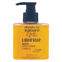 Woolworths Thanks To Nature Liquid Soap Hand Wash 300ml offer