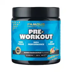 Woolworths Famous Nutrition Pre-Workout 225g offer