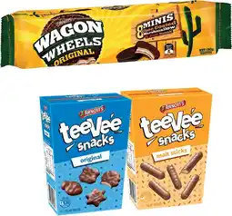 Coles Arnott's TeeVee Snacks or Wagon Wheels Biscuits 175g-190g offer