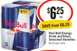IGA Red Bull Energy Drink Selected Varieties offer
