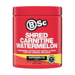 Woolworths BSc Shred Carnitine Watermelon 300g offer