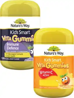 Coles Nature's Way Kids Smart Vita Gummies Vitamin C + Zinc or Immune Defence 120 Pack offer