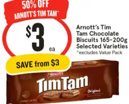 IGA Arnott's Tim Tam Chocolate Biscuits Selected Varieties offer