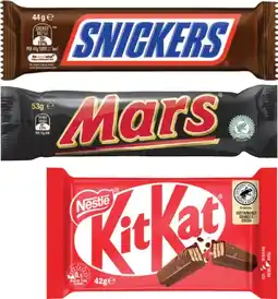 Coles Mars or Nestlé Chocolate Bar 30g-56g offer