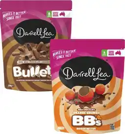 Coles Darrell Lea Bullets or BB's 150g-204g offer