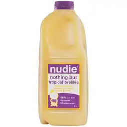 Woolworths Nudie Nothing But Tropical Brekkie 2 Litre offer