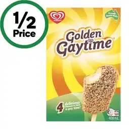 Woolworths Streets Golden Gaytime Ice Cream 400ml Pk 4 β From the Freezer offer