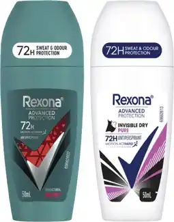Coles Rexona Advanced Protection Antiperspirant Roll On Deodorant 50mL offer