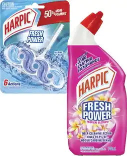 Coles Harpic Fresh Power Liquid 700mL or Fresh Power In The Bowl Toilet Cleaner 39g offer