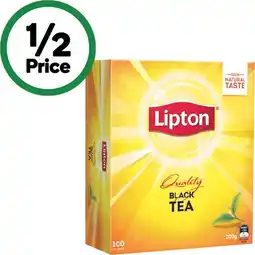 Woolworths Lipton Tea Bags Pk 100 offer