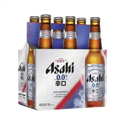 Woolworths Asahi Super Dry Non Alcoholic Beer 6 x 330ml offer