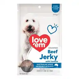 Woolworths Love ‘Em Jerky Dog Treats 200g offer