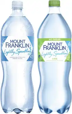 Coles Mt Franklin Lightly Sparkling Water 1.25 Litre offer