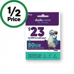 Woolworths Dodo $23 Starter Pack offer