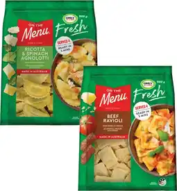 Coles NEW On The Menu Filled Pasta 600g offer