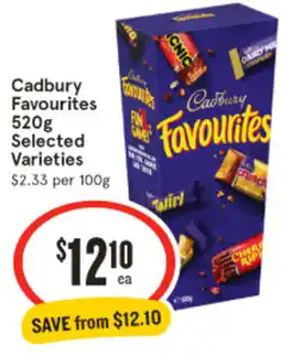 IGA Cadbury Favourites Selected Varieties offer