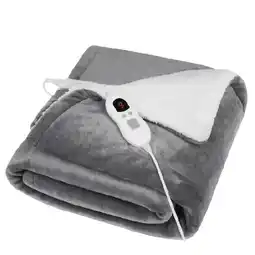 Woolworths Advwin Electric Heated Throw Blanket Grey offer