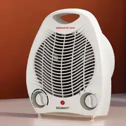Woolworths Devanti Electric Fan Heater White 2000W offer