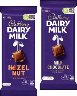 Coles Cadbury Block Chocolate 150g-190g offer