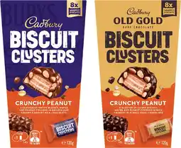 Coles Cadbury Biscuit Peanut Clusters 120g offer