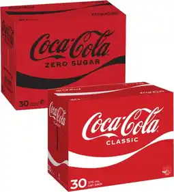 Coles Coca-Cola Soft Drink 30x375mL offer