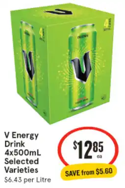 IGA V Energy Drink Selected Varieties offer