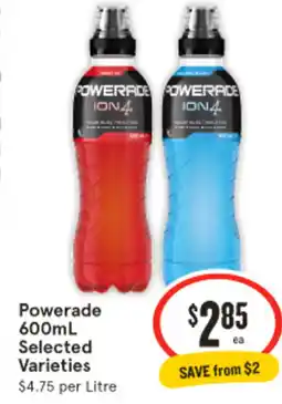IGA Powerade Selected Varieties offer