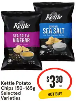 IGA Kettle Potato Chips Selected Varieties offer